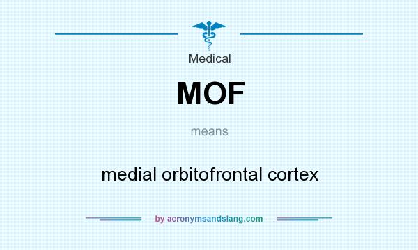 What does MOF mean? It stands for medial orbitofrontal cortex
