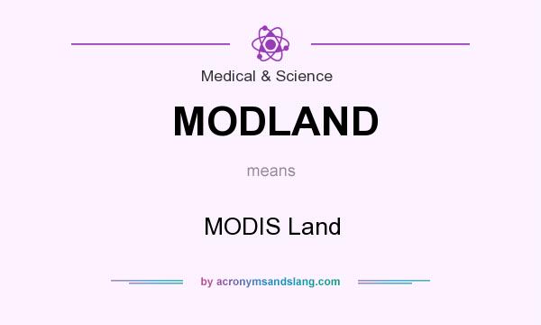 What does MODLAND mean? It stands for MODIS Land