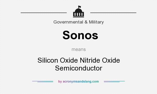 What does Sonos mean? It stands for Silicon Oxide Nitride Oxide Semiconductor