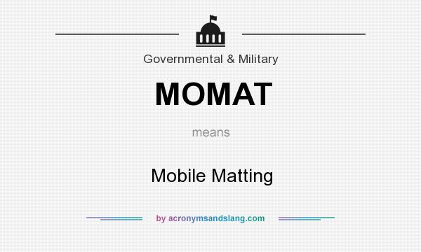 What does MOMAT mean? It stands for Mobile Matting