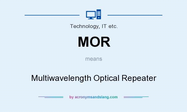 What does MOR mean? It stands for Multiwavelength Optical Repeater