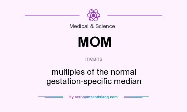 What does MOM mean? It stands for multiples of the normal gestation-specific median