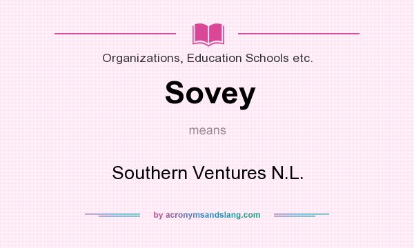 What does Sovey mean? It stands for Southern Ventures N.L.