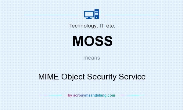 What does MOSS mean? It stands for MIME Object Security Service