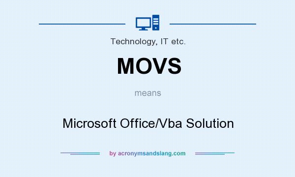 What does MOVS mean? It stands for Microsoft Office/Vba Solution
