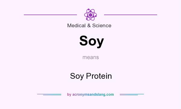 What does Soy mean? It stands for Soy Protein