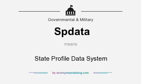 What does Spdata mean? It stands for State Profile Data System