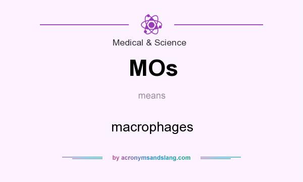 What does MOs mean? It stands for macrophages
