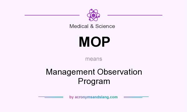What does MOP mean? It stands for Management Observation Program