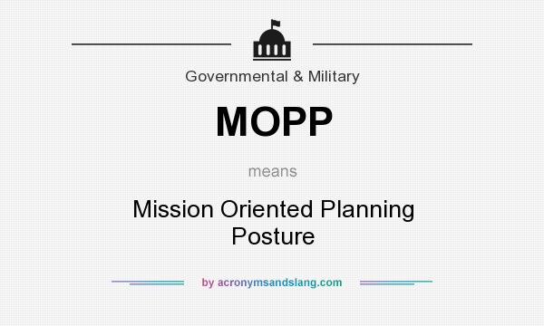 What does MOPP mean? It stands for Mission Oriented Planning Posture