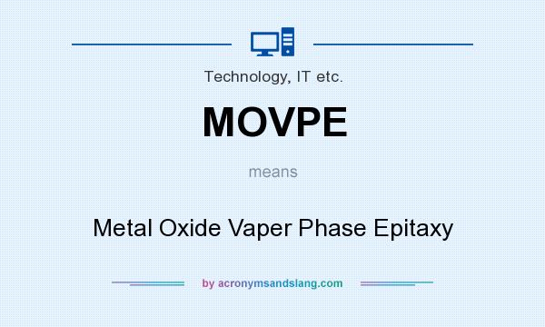 What does MOVPE mean? It stands for Metal Oxide Vaper Phase Epitaxy