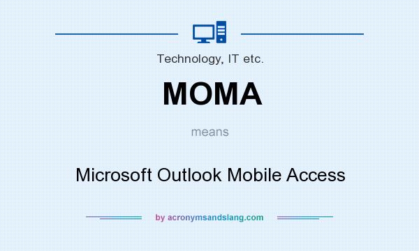 What does MOMA mean? It stands for Microsoft Outlook Mobile Access