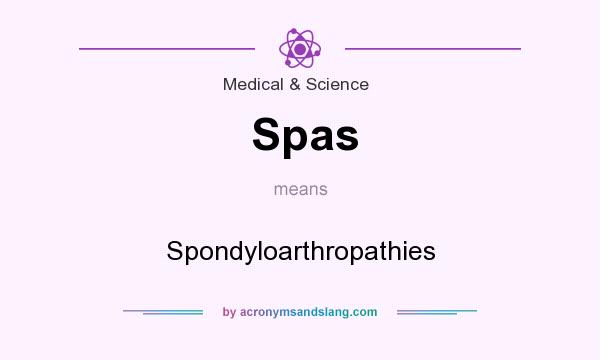 What does Spas mean? It stands for Spondyloarthropathies