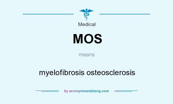 What does MOS mean? It stands for myelofibrosis osteosclerosis