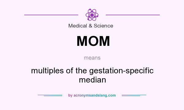 What does MOM mean? It stands for multiples of the gestation-specific median