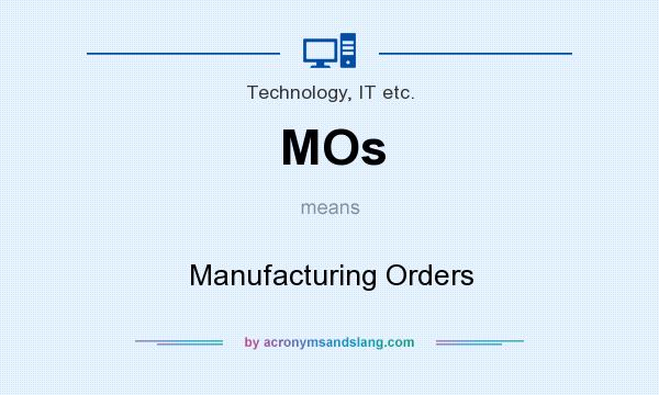 What does MOs mean? It stands for Manufacturing Orders