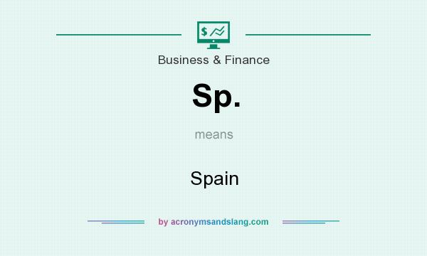 What does Sp. mean? It stands for Spain