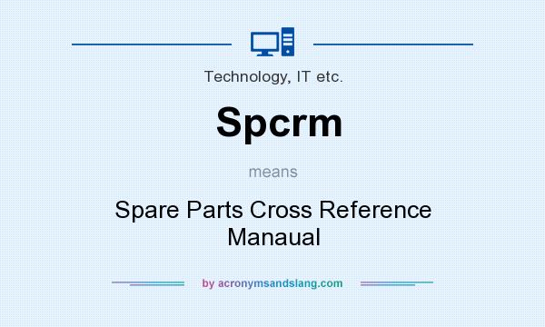 What does Spcrm mean? It stands for Spare Parts Cross Reference Manaual