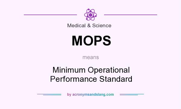What does MOPS mean? It stands for Minimum Operational Performance Standard