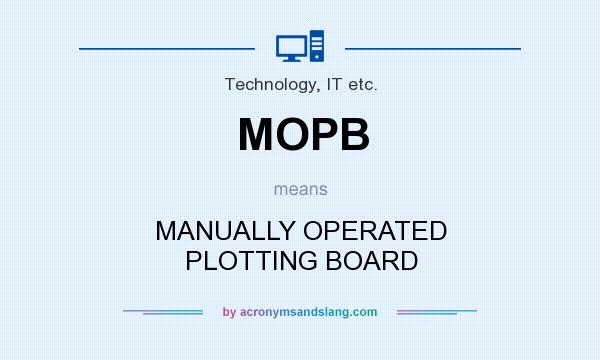 What does MOPB mean? It stands for MANUALLY OPERATED PLOTTING BOARD