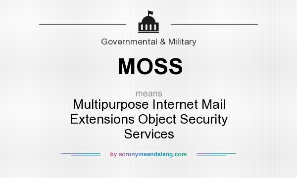 What does MOSS mean? It stands for Multipurpose Internet Mail Extensions Object Security Services