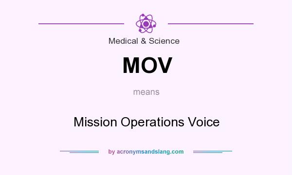 What does MOV mean? It stands for Mission Operations Voice