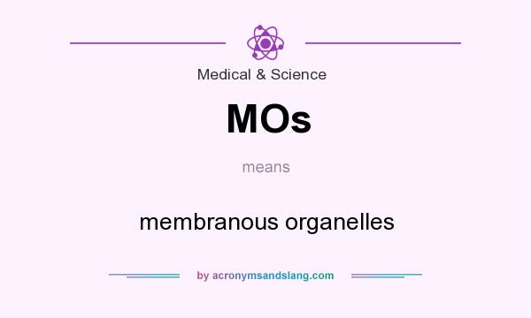 What does MOs mean? It stands for membranous organelles