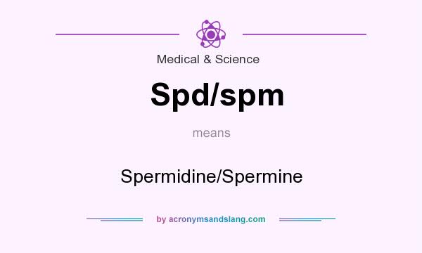 What does Spd/spm mean? It stands for Spermidine/Spermine