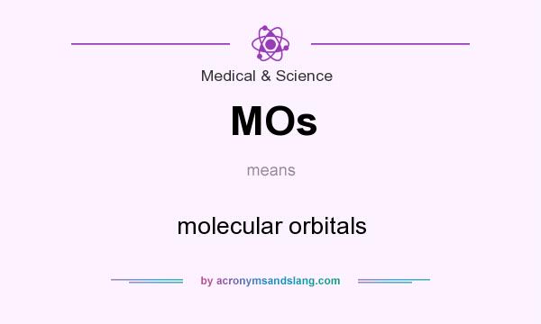 What does MOs mean? It stands for molecular orbitals