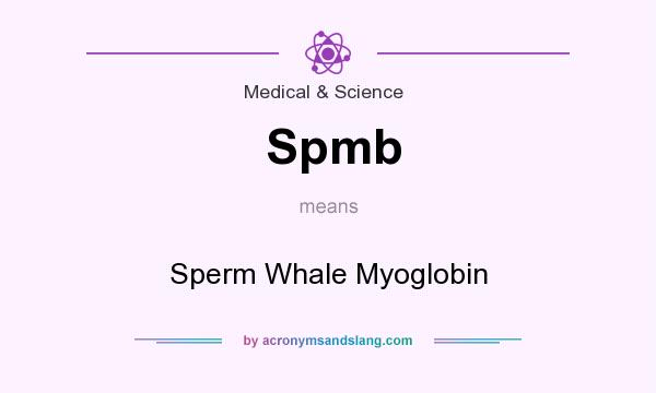 What does Spmb mean? It stands for Sperm Whale Myoglobin