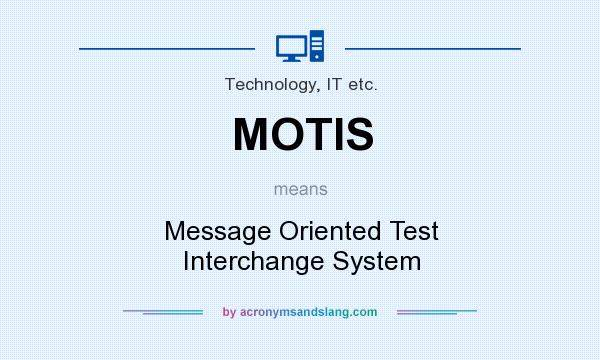 What does MOTIS mean? It stands for Message Oriented Test Interchange System