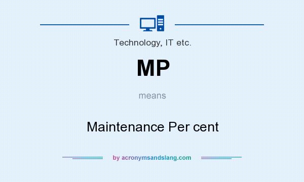 What does MP mean? It stands for Maintenance Per cent