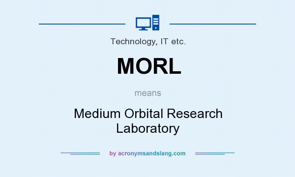 What does MORL mean? It stands for Medium Orbital Research Laboratory
