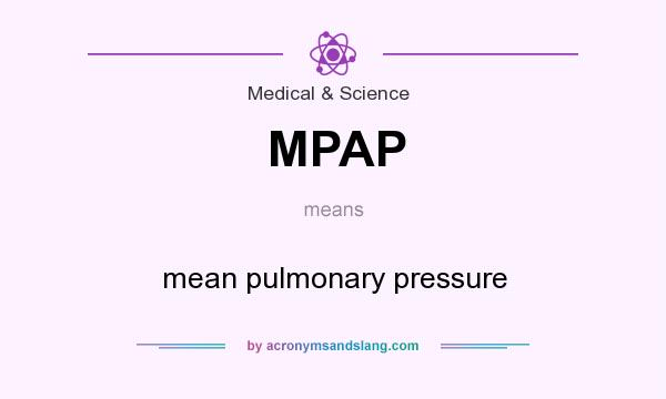 What does MPAP mean? It stands for mean pulmonary pressure