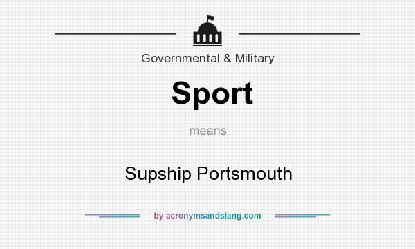 What does Sport mean? It stands for Supship Portsmouth