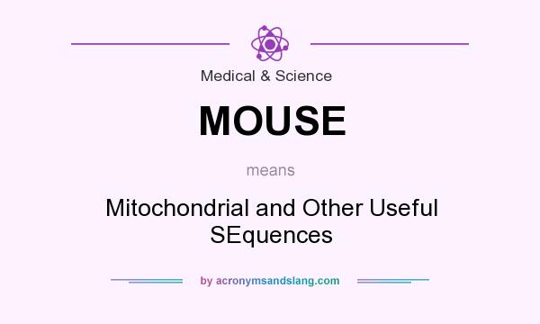 What does MOUSE mean? It stands for Mitochondrial and Other Useful SEquences