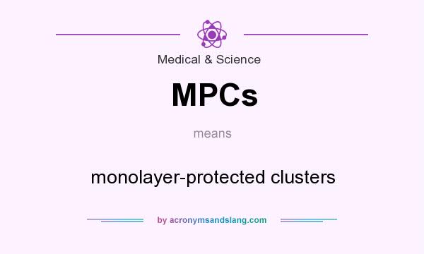 What does MPCs mean? It stands for monolayer-protected clusters