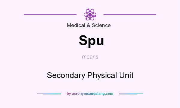 What does Spu mean? It stands for Secondary Physical Unit