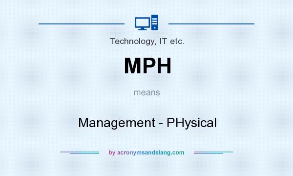 What does MPH mean? It stands for Management - PHysical