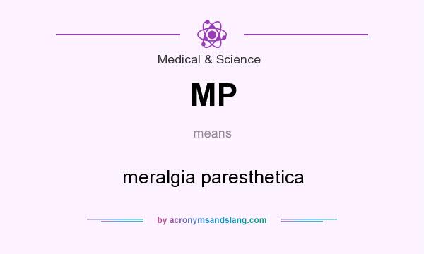 What does MP mean? It stands for meralgia paresthetica