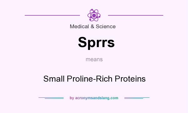 What does Sprrs mean? It stands for Small Proline-Rich Proteins