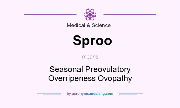 What does Sproo mean? It stands for Seasonal Preovulatory Overripeness Ovopathy