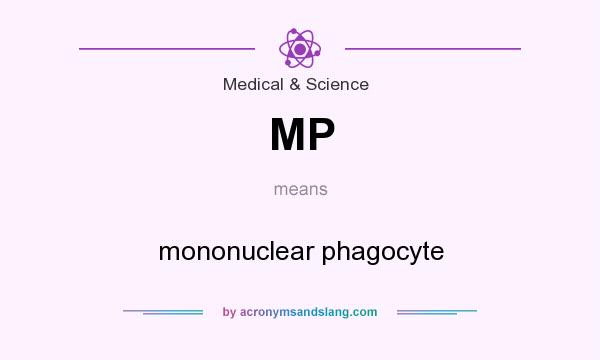 What does MP mean? It stands for mononuclear phagocyte