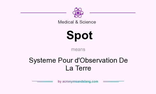 What does Spot mean? It stands for Systeme Pour d`Observation De La Terre