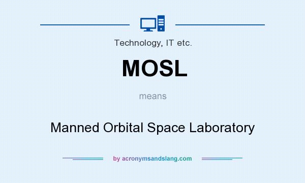 What does MOSL mean? It stands for Manned Orbital Space Laboratory