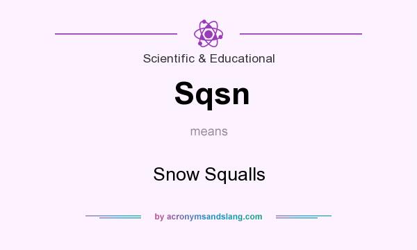 What does Sqsn mean? It stands for Snow Squalls