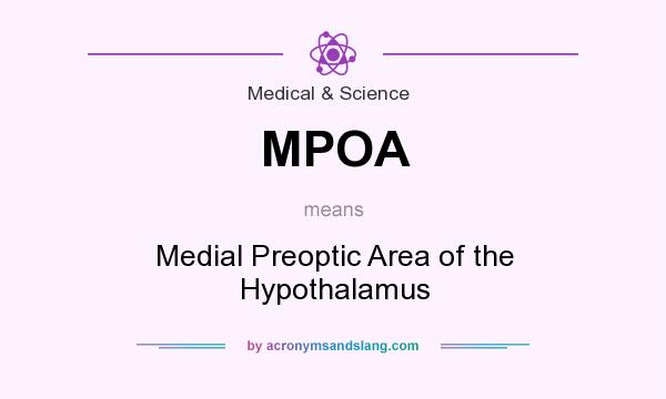 What does MPOA mean? It stands for Medial Preoptic Area of the Hypothalamus