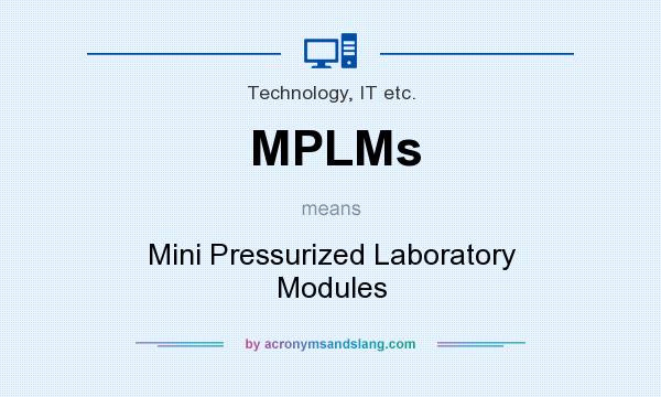 What does MPLMs mean? It stands for Mini Pressurized Laboratory Modules
