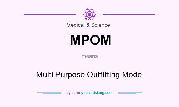 What does MPOM mean? It stands for Multi Purpose Outfitting Model