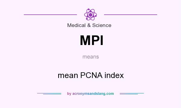 What does MPI mean? It stands for mean PCNA index